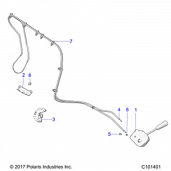 DRIVE TRAIN, SHIFT LEVER - A18HZA15B4 (C101401)