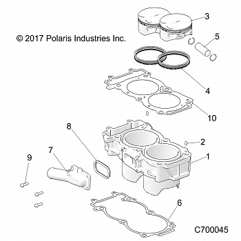 ENGINE, CYLINDER AND PISTON - R18RRE99NS (C700045)