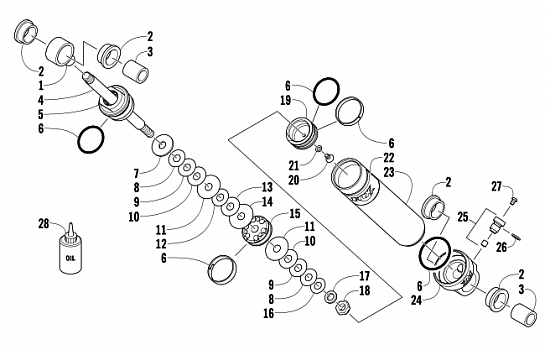 REAR SUSPENSION REAR ARM SHOCK ABSORBER