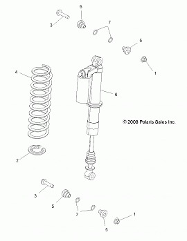 SUSPENSION, REAR SHOCK MOUNTING - R12VE76FX/FI (49RGRSHOCKMTGRR09RZRSI)