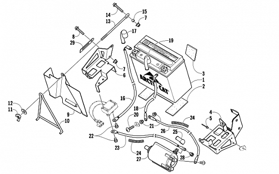 BATTERY AND TRAY ASSEMBLY