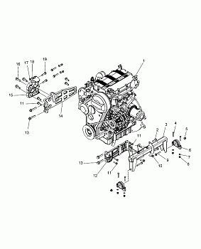 ENGINE, MOUNTING - R15RTAD1AA/EA/ED1EA (49RGRENGINEMTG15DSL)