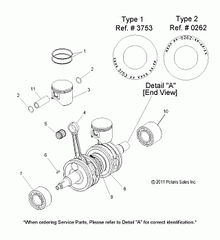 ENGINE, PISTON and CRANKSHAFT - S12BR8GSA/GSL (49SNOWPISTONCRANKSHAFT12800)