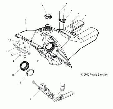 FUEL SYSTEM, FUEL TANK ASM. - S13BA6GSL (49SNOWFUEL13600LE)