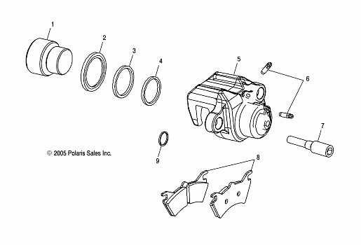 REAR BRAKE CALIPER - A05CL50AA (4999201649920164B10)