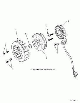 ENGINE, STATOR and FLYWHEEL - A18HZA15B4 (101157)