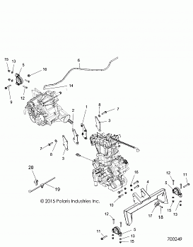 ENGINE, ENGINE and TRANSMISSION MOUNTING - R17RMH57A4 (700249)