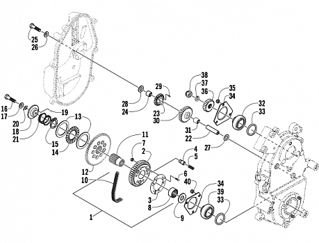 DRIVE/REVERSE DROPCASE ASSEMBLY