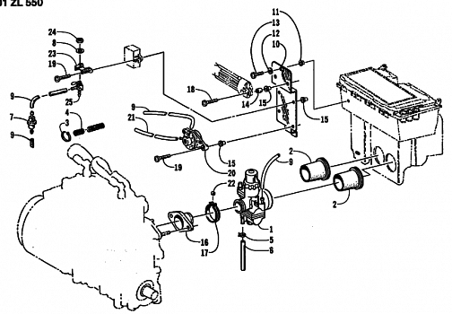 CARBURETOR AND FUEL PUMP ASSEMBLY