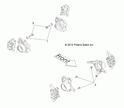BRAKES, CALIPER MOUNTING - R13XT9EAL (49ATVCALIPERMTG12RZRXP4)