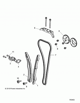 ENGINE, CAM CHAIN AND TENSIONER - Z16VDE92NH/NW (700463)