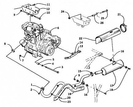 ENGINE AND EXHAUST