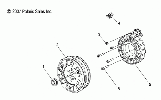 ENGINE, STATOR/FLYWHEEL - S08PB8ES/EE (49SNOWSTATOR08800RMK)