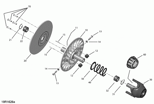 Transmission, Driven Pulley - Turbo