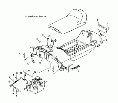 BODY, SEAT and FUEL TANK and CONSOLE - S08WB1AS/AE/ASA/AEA (4997579757A04)