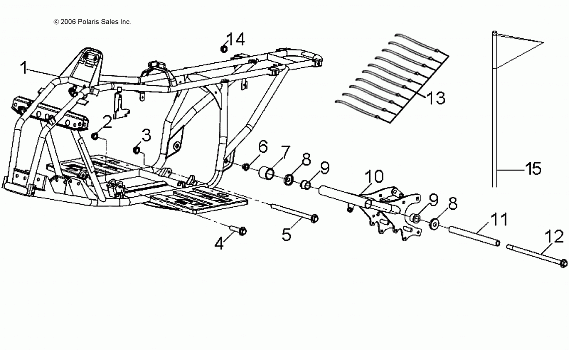 CHASSIS, FRAME - A13FA09AA (49ATVFRAME07SPRT90)