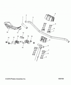 STEERING, UPPER and HANDLEBAR ASM. - S16DS8 ALL OPTIONS (600159)
