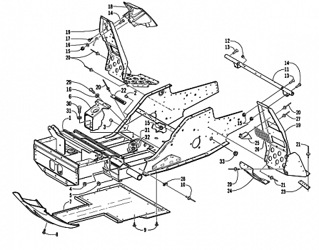 FRONT FRAME AND FOOTREST ASSEMBLY