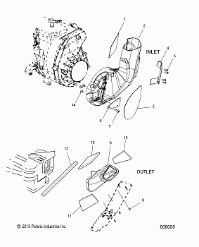 ENGINE, AIR INLET and OUTLET DUCTS - S19CEE5BSL (600058)