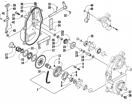 DRIVE/REVERSE DROPCASE ASSEMBLY (OPTIONAL)