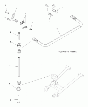 SUSPENSION, STABILIZER BAR - A14GH9EFW (49ATVSTABILIZER14850SCRAM)