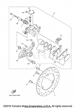 REAR BRAKE CALIPER