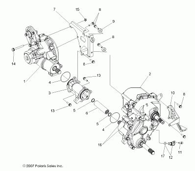 GEARCASE, DIFFERENTIAL MOUNTING - R08VH76AD/AG (49RGRTRANSMTG08VISTA)