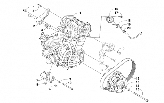 ENGINE AND RELATED PARTS