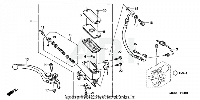 FRONT BRAKE MASTER CYLINDER (ST1300A)