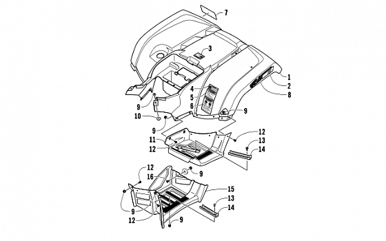 REAR BODY PANEL AND FOOTWELL ASSEMBLIES