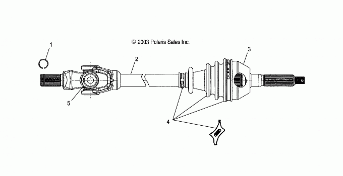 FRONT DRIVE SHAFT - A03CH59AA/AF/AG (4987438743B02)