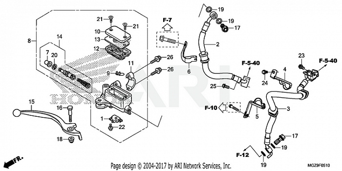 FRONT BRAKE MASTER       CYLINDER (ABS)