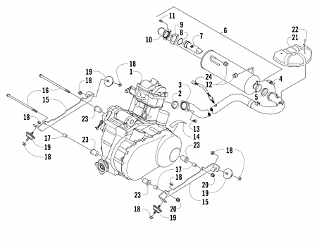 ENGINE AND EXHAUST