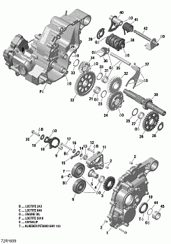 Gear Box and Components - XMR 850 EFI