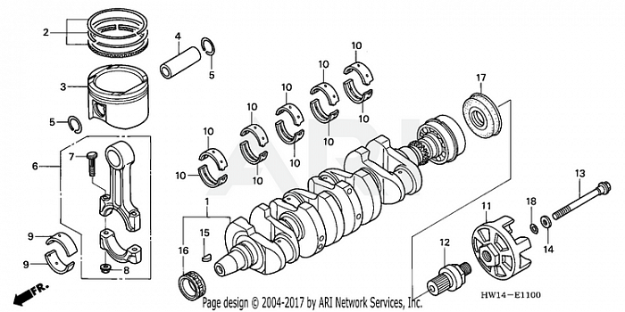 CRANKSHAFT + PISTON