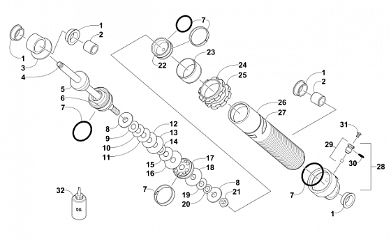 FRONT SUSPENSION SHOCK ABSORBER