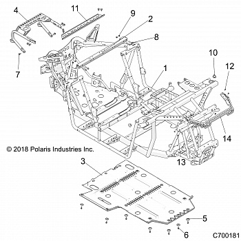 CHASSIS, MAIN FRAME and SKID PLATE - Z20CHA57A2/E57AM (C700181)