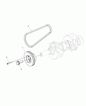 ENGINE, DRIVE PULLEY and DRIVE BELT - R15RTAD1FA (49RGRPULLEY15DSL)