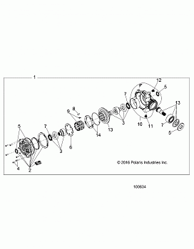 DRIVE TRAIN, FRONT GEARCASE INTERNALS - A18DAE57B2 (100834)