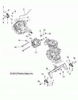ENGINE, ENGINE AND TRANSMISSION MOUNTING - A16DAA32A1/A7 (49ATVENGINEMTG14325)