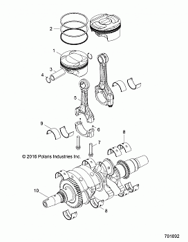 ENGINE, CRANKSHAFT and PISTON - Z17VBE87N2 (701092)