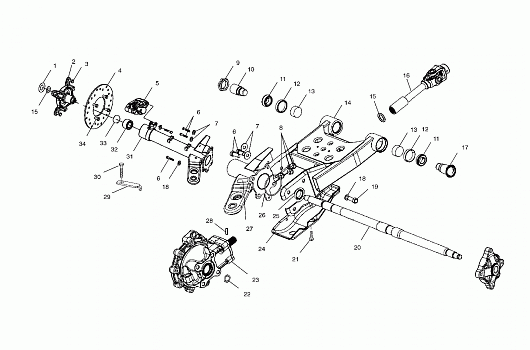 SWING ARM/REAR/GEARCASE MOUNTING - A03CB32AA/FC (4975157515C07)