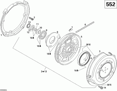 Rewind Starter GSX 552