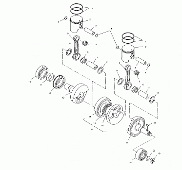 PISTON and CRANKSHAFT - S00SD5BS (4953885388c007)