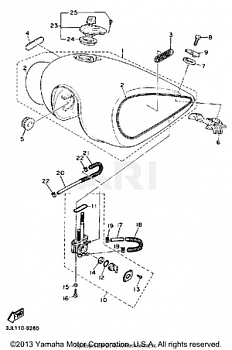 FUEL TANK  NON-CALIFORNIA MODEL