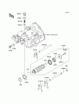 Gear Change Drum/Shift Fork(s)