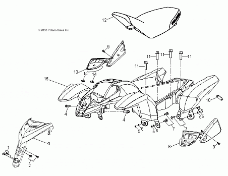 BODY, CAB and SEAT - A09KA05AB/AD (49ATVCAB09OUT50)