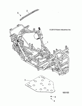 CHASSIS, MAIN FRAME AND SKID PLATE - A16DAH57A1 (100155)