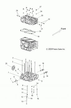 ENGINE, CYLINDER and CRANKCASE - S14PT7FSL (49SNOWCYLINDER10FSTTRG)