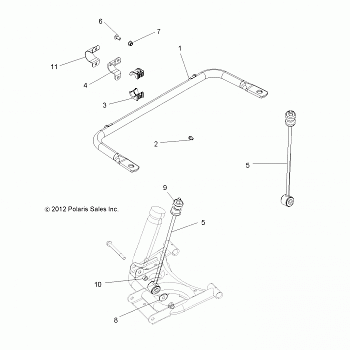 SUSPENSION, STABILIZER BAR, REAR - Z14VH57AD/6EAI/6EAW (49RGRSTABILIZERRR13RZR570)